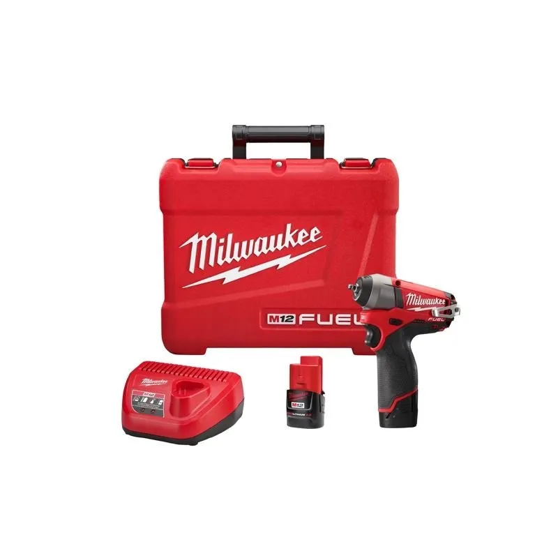 Milwaukee 2452-22 M12 FUEL 1/4″ Impact Wrench Kit