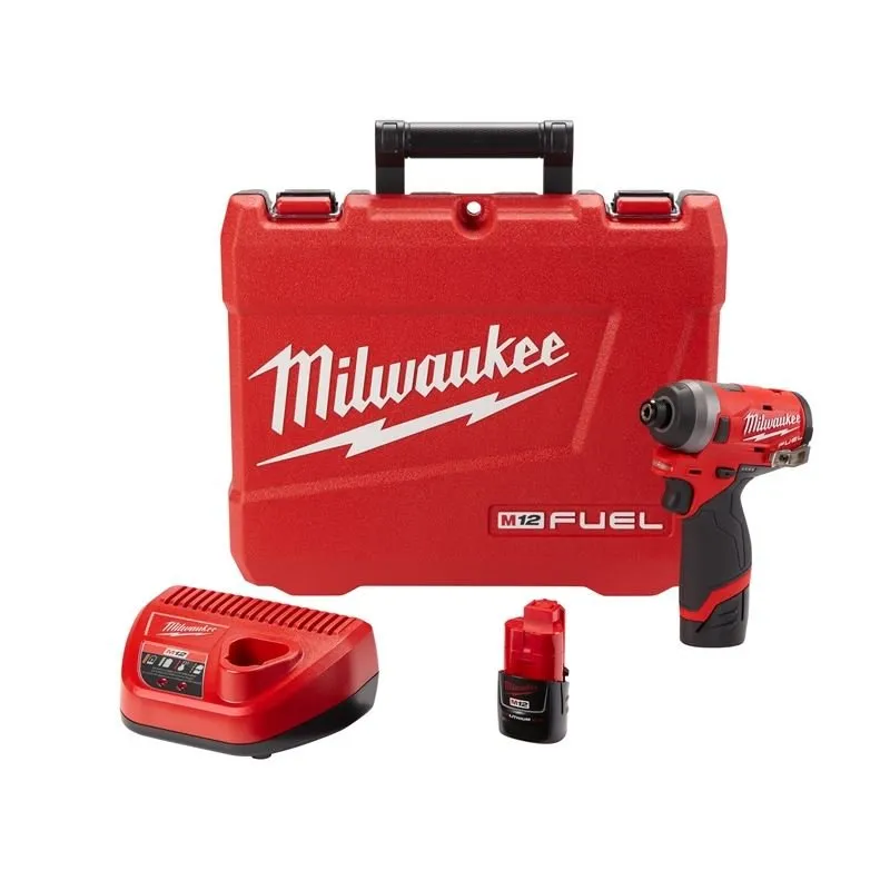 Milwaukee 2553-22 M12 FUEL 1/4″ Hex Impact Driver Kit