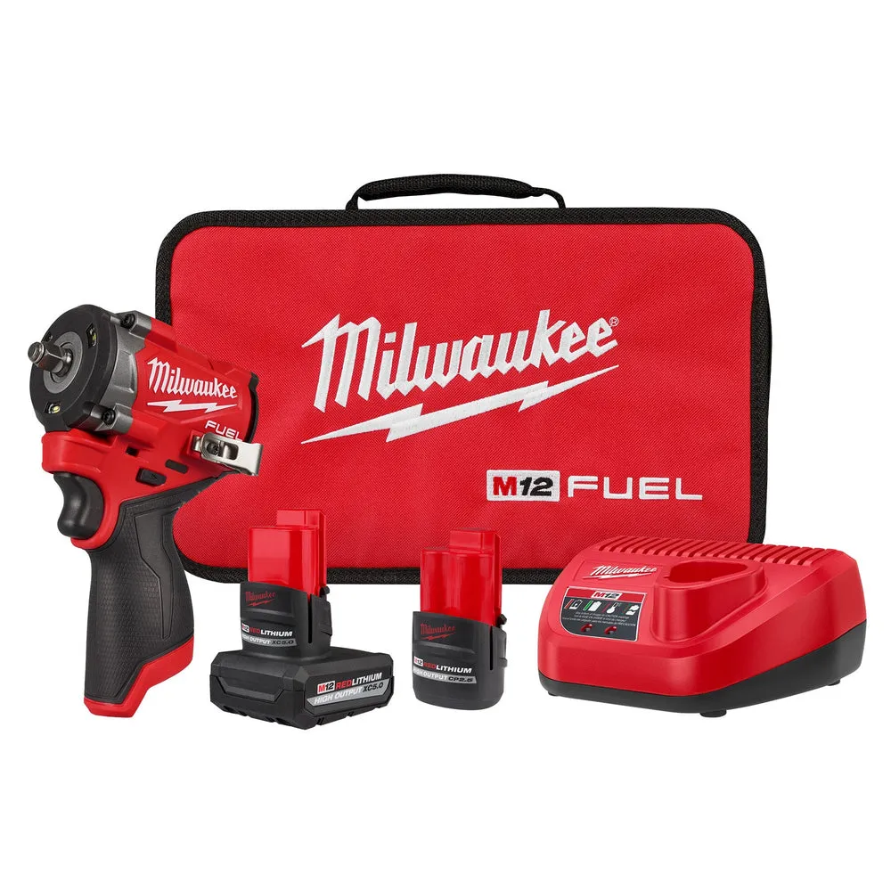 Milwaukee 2562-22 M12 FUEL™ Stubby 3/8″ Impact Wrench Kit