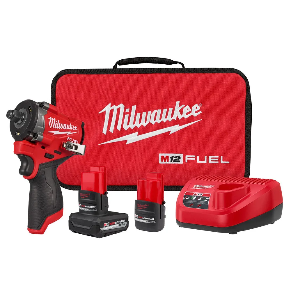 Milwaukee 2563-22 M12 FUEL™ Stubby 1/2″ Impact Wrench Kit