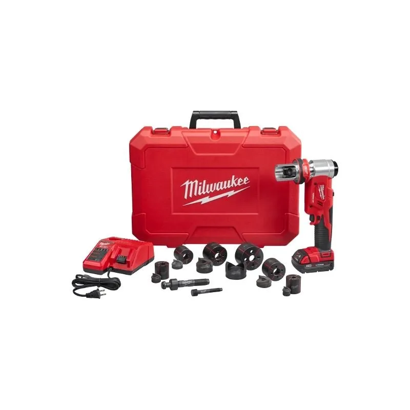 Milwaukee 2677-21 M18 FORCE LOGIC 6T Knockout Tool 1/2″ – 2″ Kit