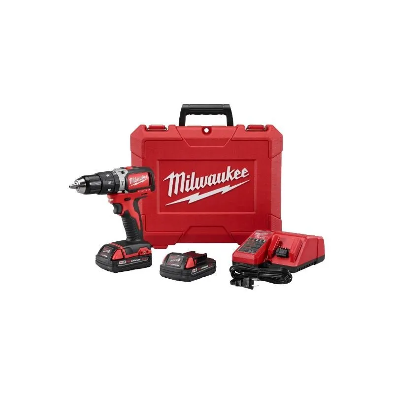 Milwaukee 2702-22CT M18 1/2″ Compact Brushless Hammer Drill/Driver Kit