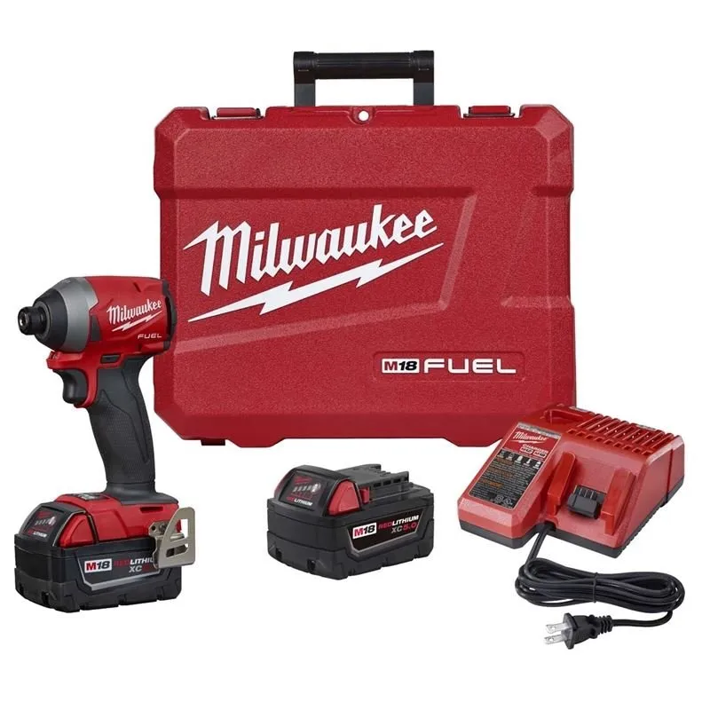 Milwaukee 2853-22 M18 FUEL 1/4″ Hex Impact Driver XC Kit