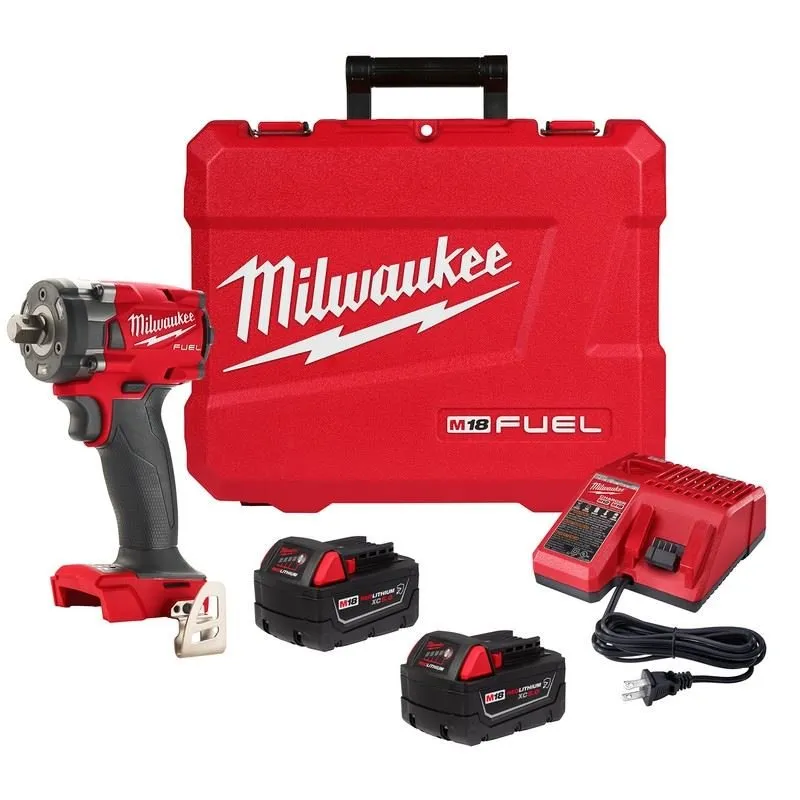 Milwaukee 2855P-22R M18 FUEL 1/2 in Compact Impact Wrench w/ Pin Detent Kit