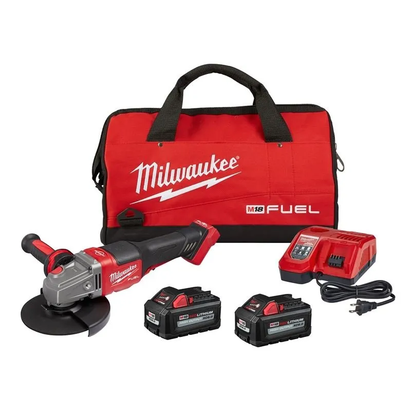 milwaukee 2980 22 4 12in 6in braking grinder kit paddle switch no lock