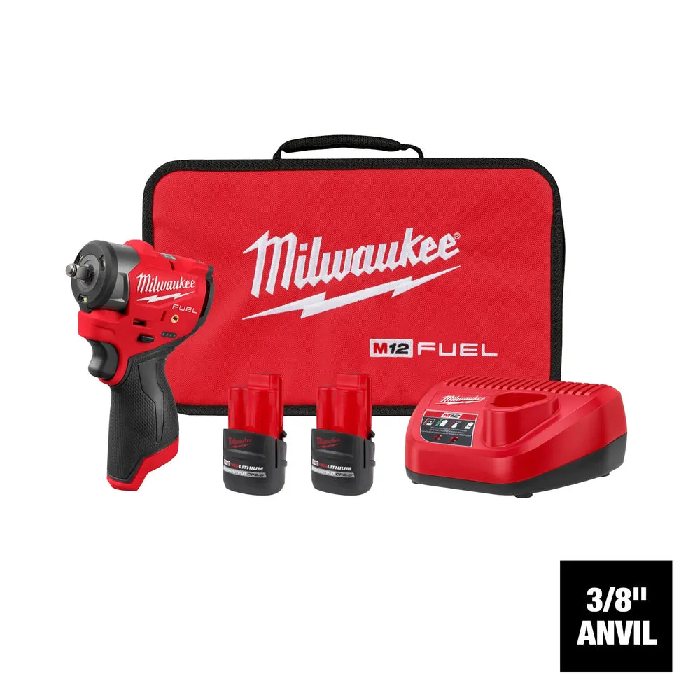 Milwaukee 3049-22 M12 FUEL™ 3/8″ Subcompact Impact Wrench w/ Friction Ring Kit