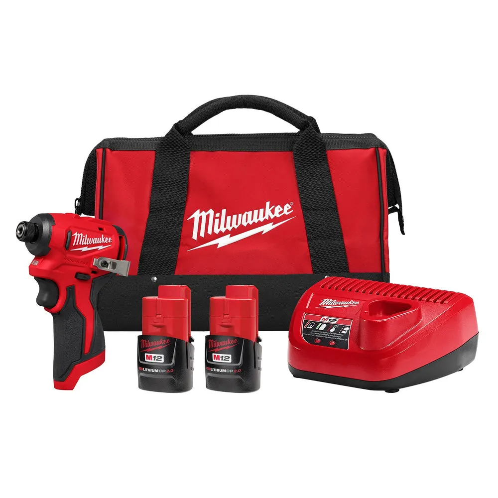 Milwaukee 3450-22 M12™ Subcompact Brushless 1/4″ Hex Impact Driver Kit