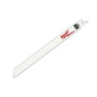 Milwaukee 48-00-5193 Reciprocating Saw Blade, 5/8 in W, 8 in L, 10/14 TPI, Bi-Metal Cutting Edge