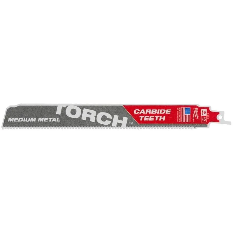 Milwaukee 48-00-5252 Sawzall Blades, CARBIDE Teeth For Medium Metal – 1 Pack