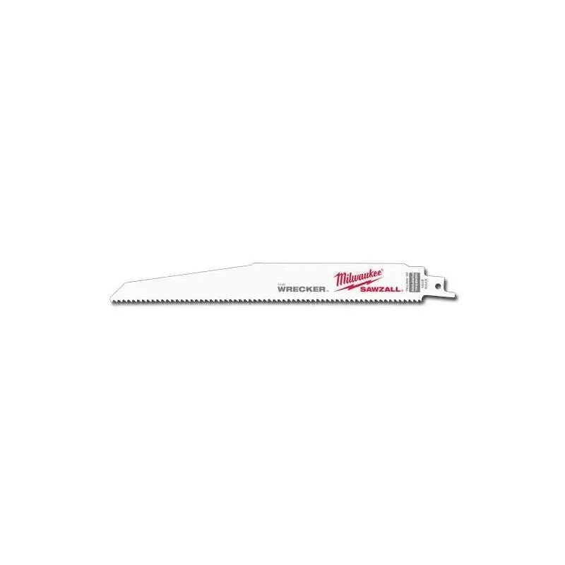 Milwaukee 48-00-5706 9″” 8 TPI The Wrecker SAWZALL Blade (5 Pk)