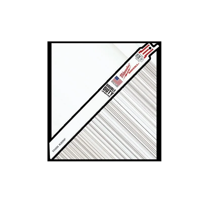 Milwaukee 48-01-9188 9″ 18 TPI Thin Kerf Ice Hardened SAWZALL Blades (Bulk – 100 Pk)