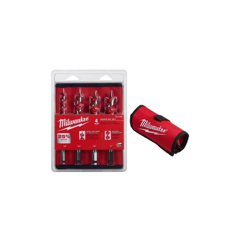 Milwaukee 48-13-4000 4PC 6-1/2″” Spur Auger Bit Set
