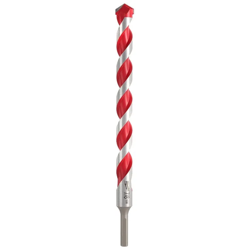Milwaukee 48-20-9048 Hammer Drill Bit, 7/8 in Dia, 12 in OAL, 3-Flat Shank