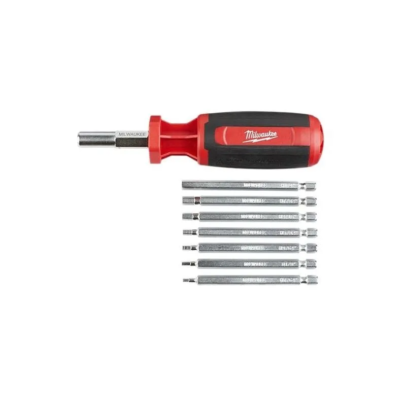 milwaukee 48 22 2134 9 in 1 sae hexkey drive multi bit driver