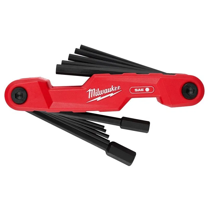 Milwaukee 48-22-2180 Folding Hex Key Set, 11-Piece, Alloy Steel/Metal, Black Oxide
