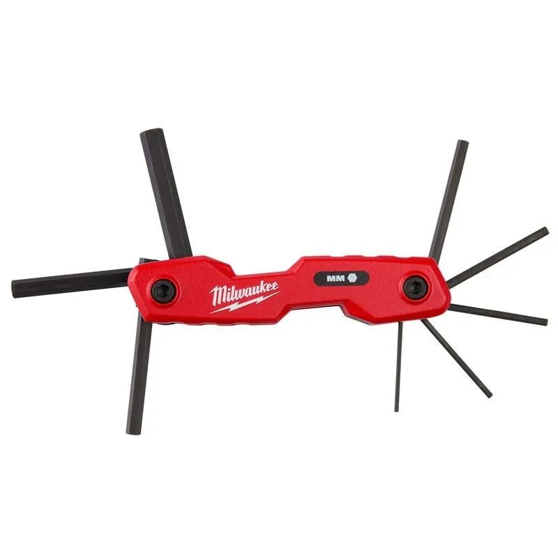 Milwaukee 48-22-2182 8 Key Folding Hex Key Set – Metric
