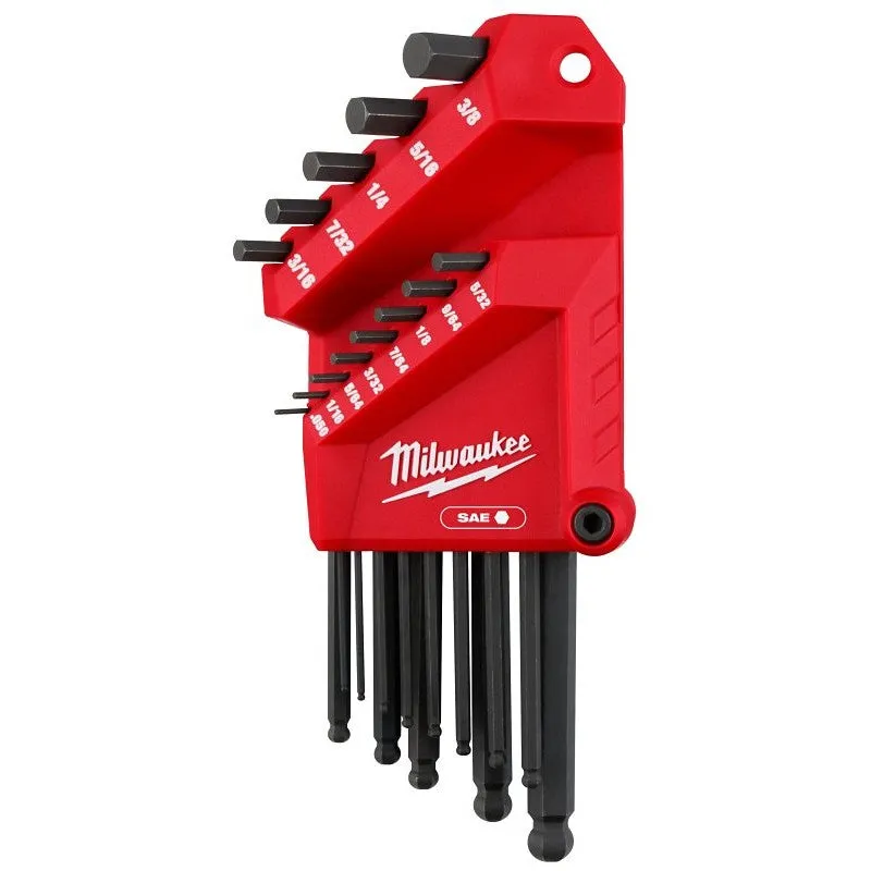 Milwaukee 48-22-2185 Ball End L-Key Set, 13-Piece, Steel, Black Oxide