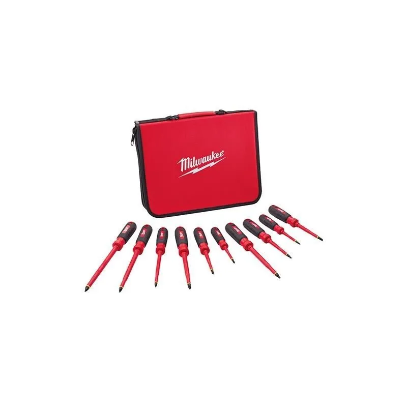 Milwaukee | 48-22-2210 10 PC 1000V Insulated Screwdriver Set w/ EV