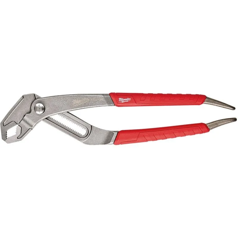 Milwaukee 48-22-6212 V-Jaw Plier, 12 in OAL, 2-3/4 in Jaw Opening, Red Handle, Comfort-Grip Handle, 1/4 in W Jaw