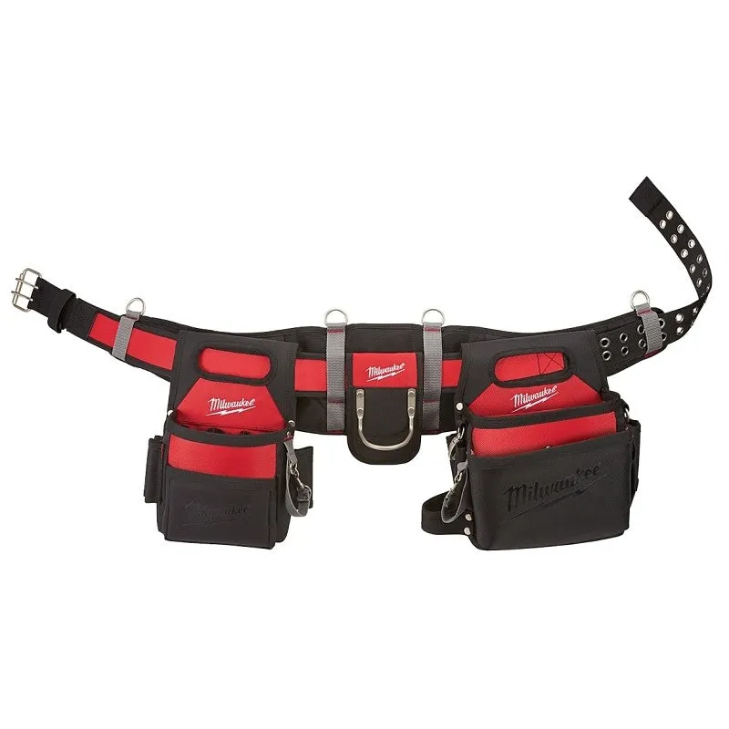 Milwaukee 48-22-8110 Electrician’s Work Belt, 30 to 53 in Waist, Nylon, Black/Red, 29-Pocket