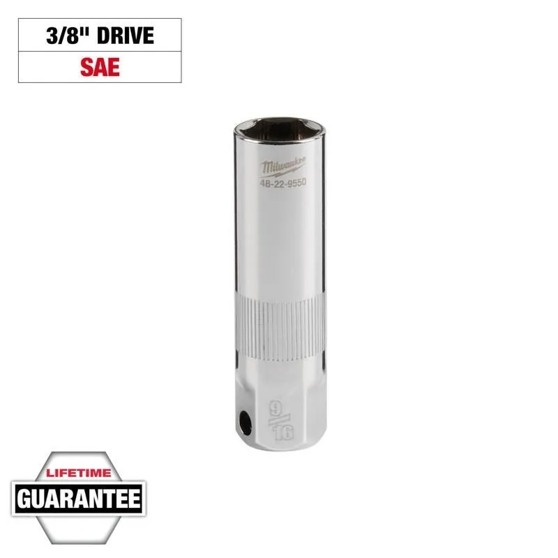 Milwaukee 48-22-9550 3/8in Drive 9/16in Spark Plug Socket