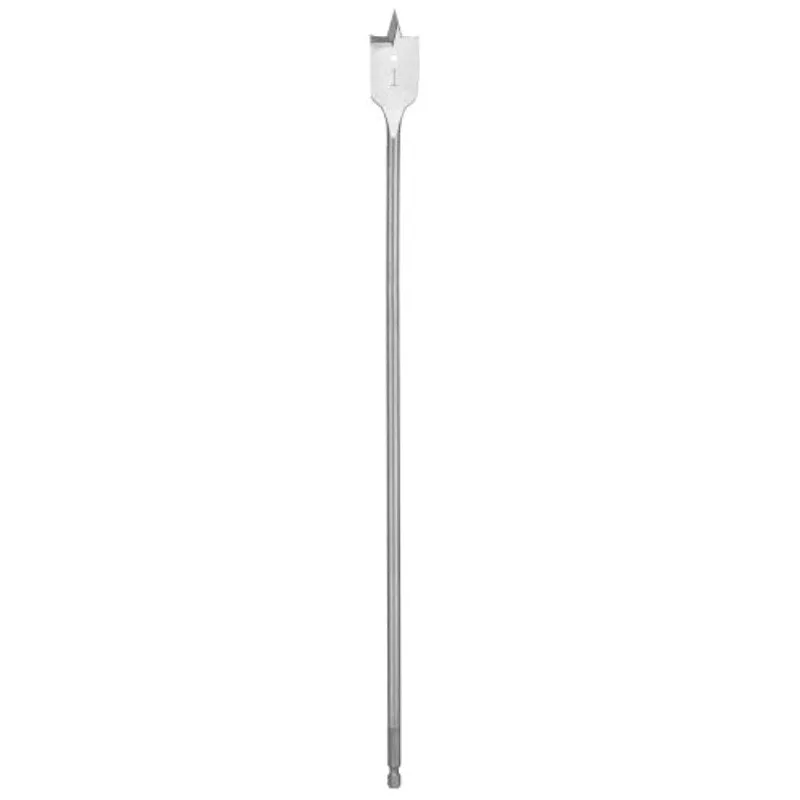 Milwaukee 48-27-0180 Boring Bit, 5/8 in Dia, 16 in OAL, Flat Flute, 1/4 in Dia Shank, Hex Shank