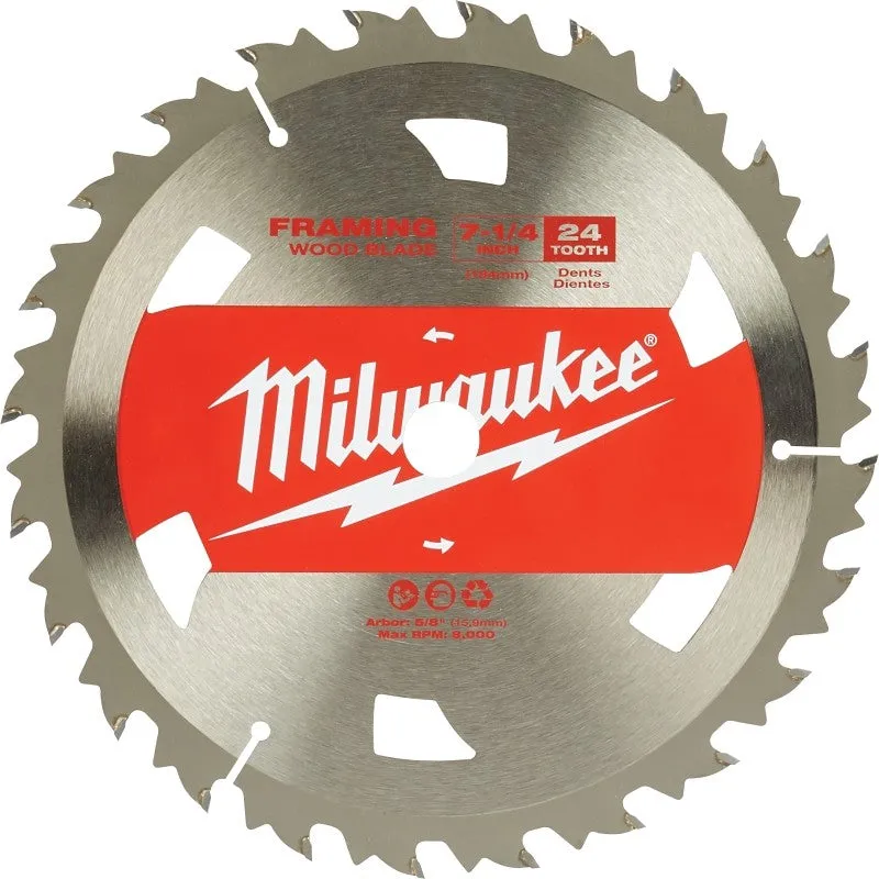 Milwaukee 48-41-0710 Circular Saw Blade, 7-1/4 in Dia, 5/8 in Arbor, 10/PK (Pack of 10)