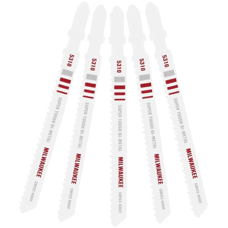 Milwaukee 48-42-5310 Jig Saw Blade, 9/32 in W, 4 in L, 10 TPI, Bi-Metal Cutting Edge