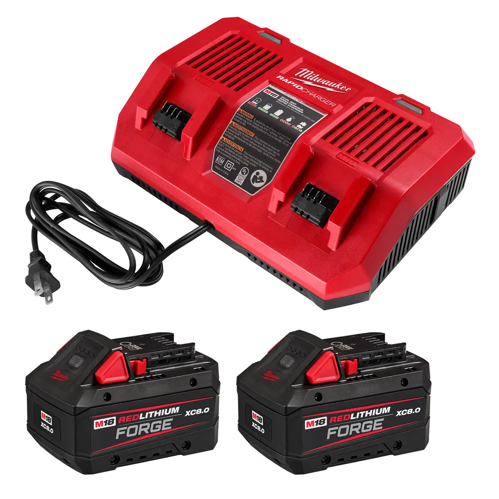 Milwaukee 48-59-1888 M18™ FORGE™ XC8.0 2 Battery & Dual Charger Starter Kit