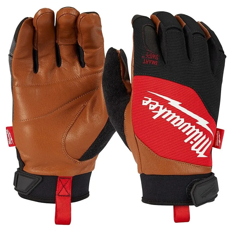 Milwaukee 48-73-0023 Breathable Lightweight Performance Gloves, Men’s, XL, 10.4 in L, Hook and Loop Cuff, Brown