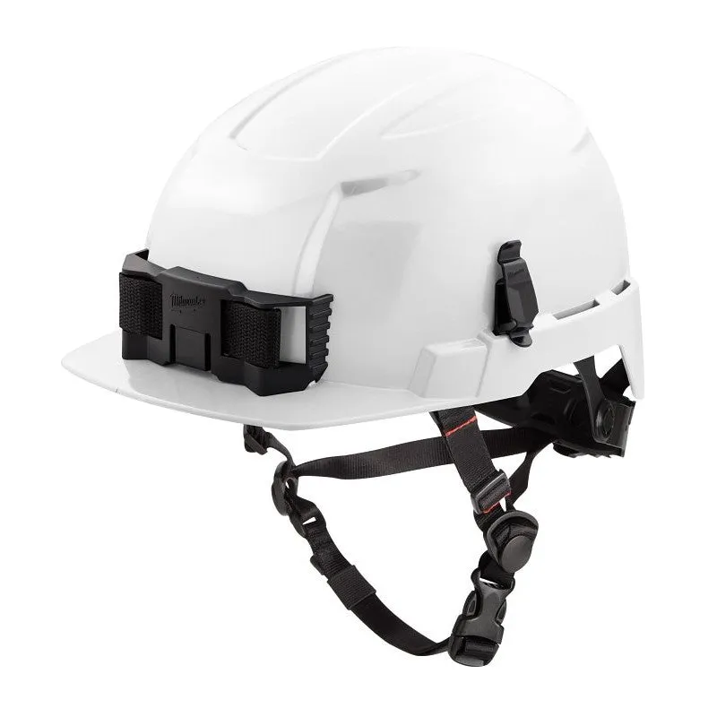 Milwaukee 48-73-1321 Front Brim Safety Helmet, 6-1/2 to 8-1/2 in, Polycarbonate Shell, HDPE, White
