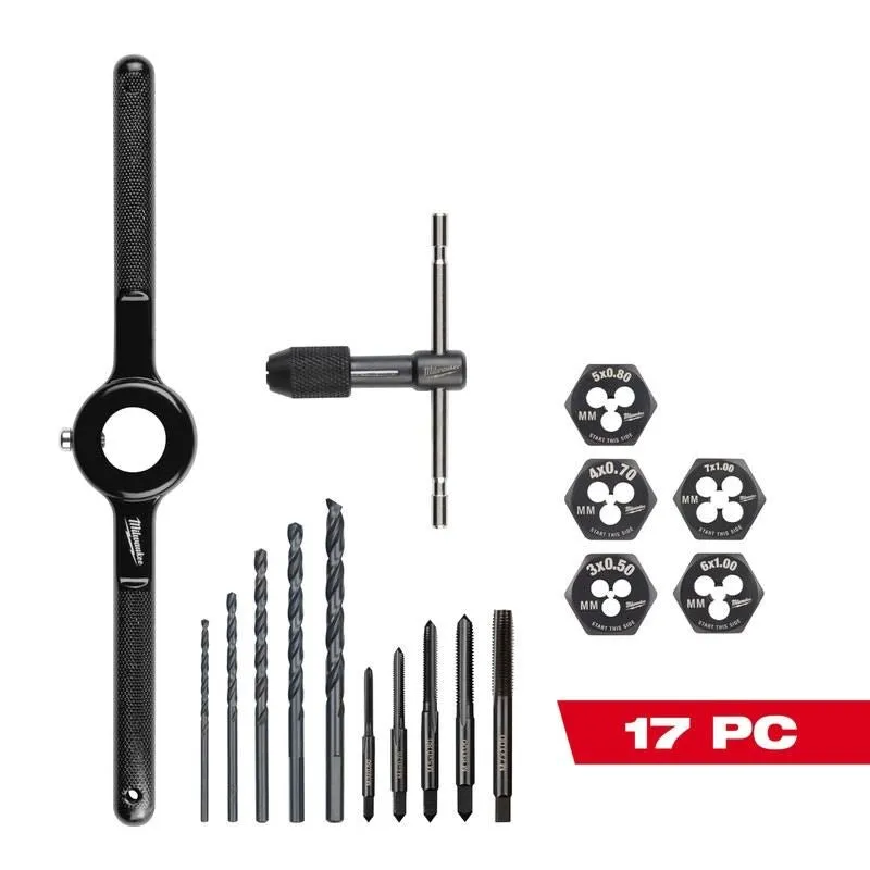 Milwaukee 49-22-5601 17PC Metric Tap and Die Set