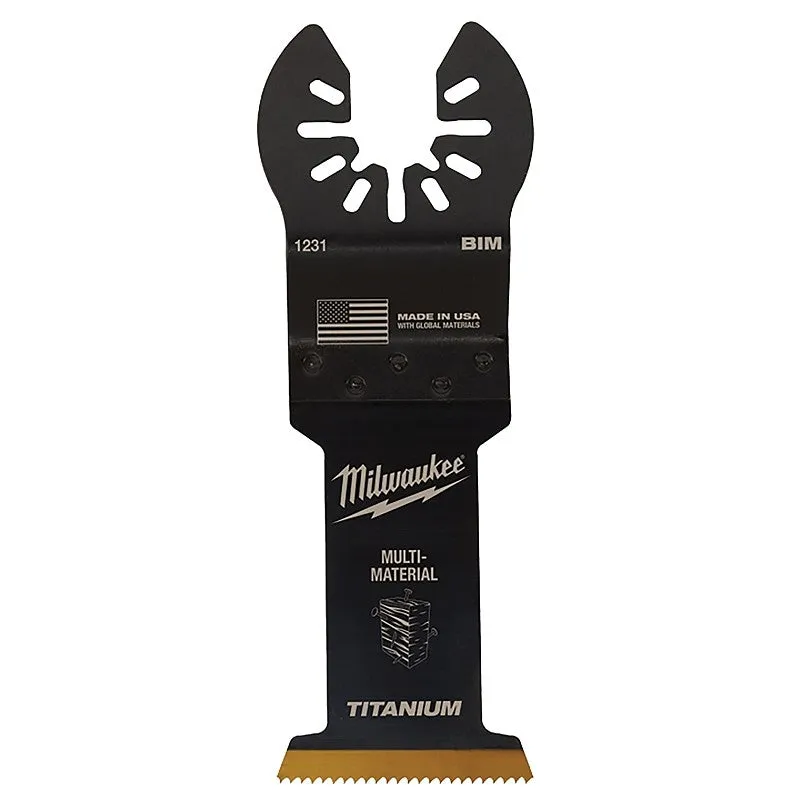 Milwaukee 49-25-1239 Blade, 1-3/8 in, 1-5/8 in D Cutting, HCS/Titanium, 10/PK