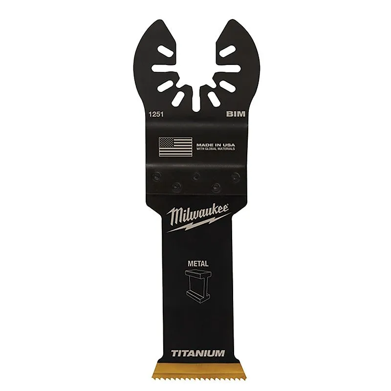 Milwaukee 49-25-1253 Blade, 1-1/8 in, 1-5/8 in D Cutting, HSS/Titanium, 3/PK
