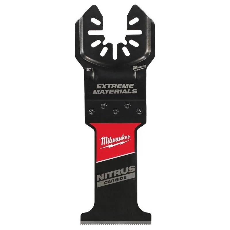 Milwaukee 49-25-1575 NITRUS CARBIDE Extreme Materials Universal Fit OPEN-LOK Multi-Tool Blade – 5pk