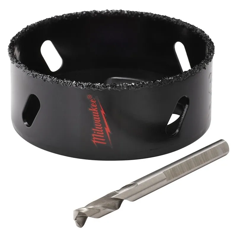 Milwaukee 49-56-0296 Hole Saw, 3-1/8 in Dia, 1 in D Cutting, 5/8-18 Arbor, 4 TPI, Carbide Cutting Edge