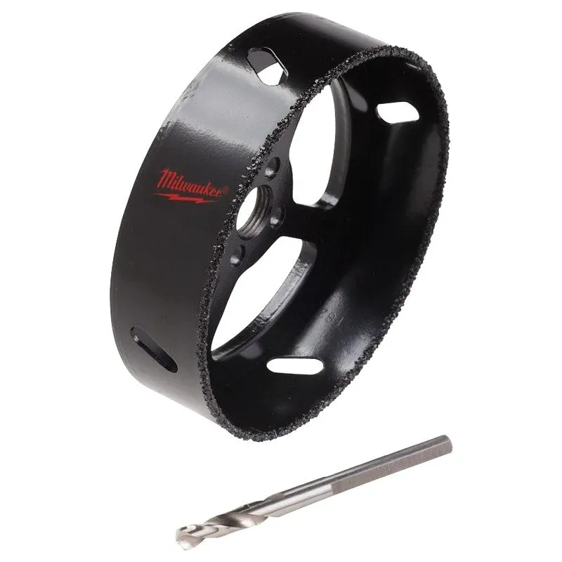 Milwaukee 49-56-0310 Hole Saw, 6-5/8 in Dia, 1 in D Cutting, 5/8-18 Arbor, 4 TPI, Carbide Cutting Edge