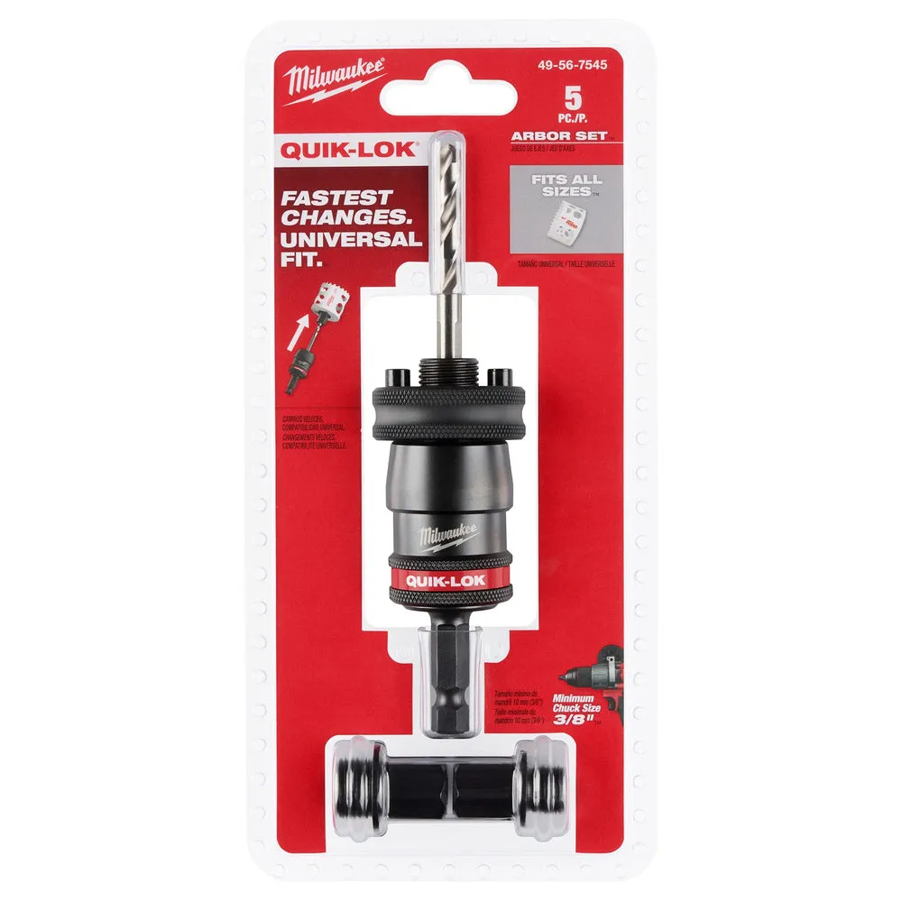 Milwaukee 49-56-7545 5PC 3/8″ QUIK-LOK™ Arbor Set (5PC)