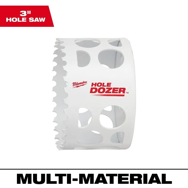 Milwaukee 49-56-9637 Hole Saw, 3 in Dia, 1-5/8 in D Cutting, 1/2-20 Arbor, 4, 5 TPI, Bi-Metal Cutting Edge (Pack of 4)