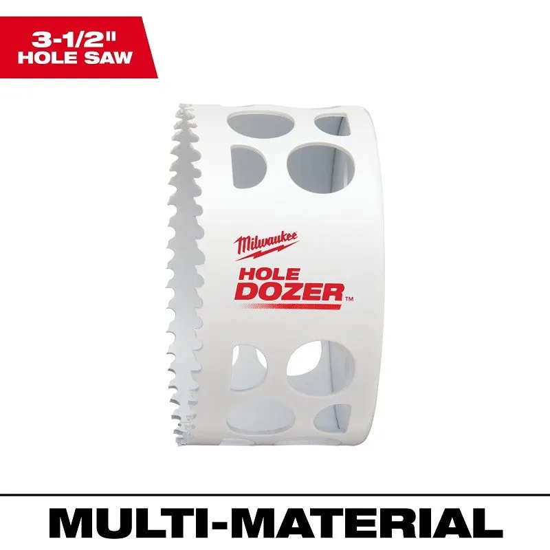 Milwaukee 49-56-9641 Hole Saw, 3-1/2 in Dia, 1-5/8 in D Cutting, 1/2-20 Arbor, 4, 5 TPI, Bi-Metal Cutting Edge (Pack of 4)