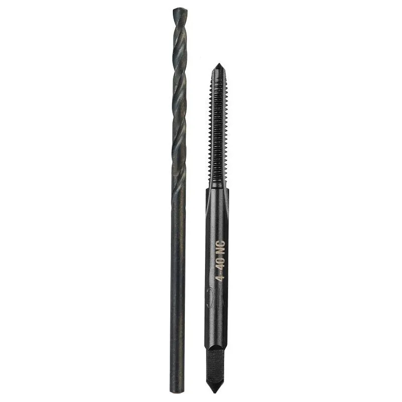 Milwaukee 49-57-5508 Drill and Tap Bit, HCS, Black Oxide, Specifications: #4-40 NC Straight Flute Plug Tap, #43 Drill