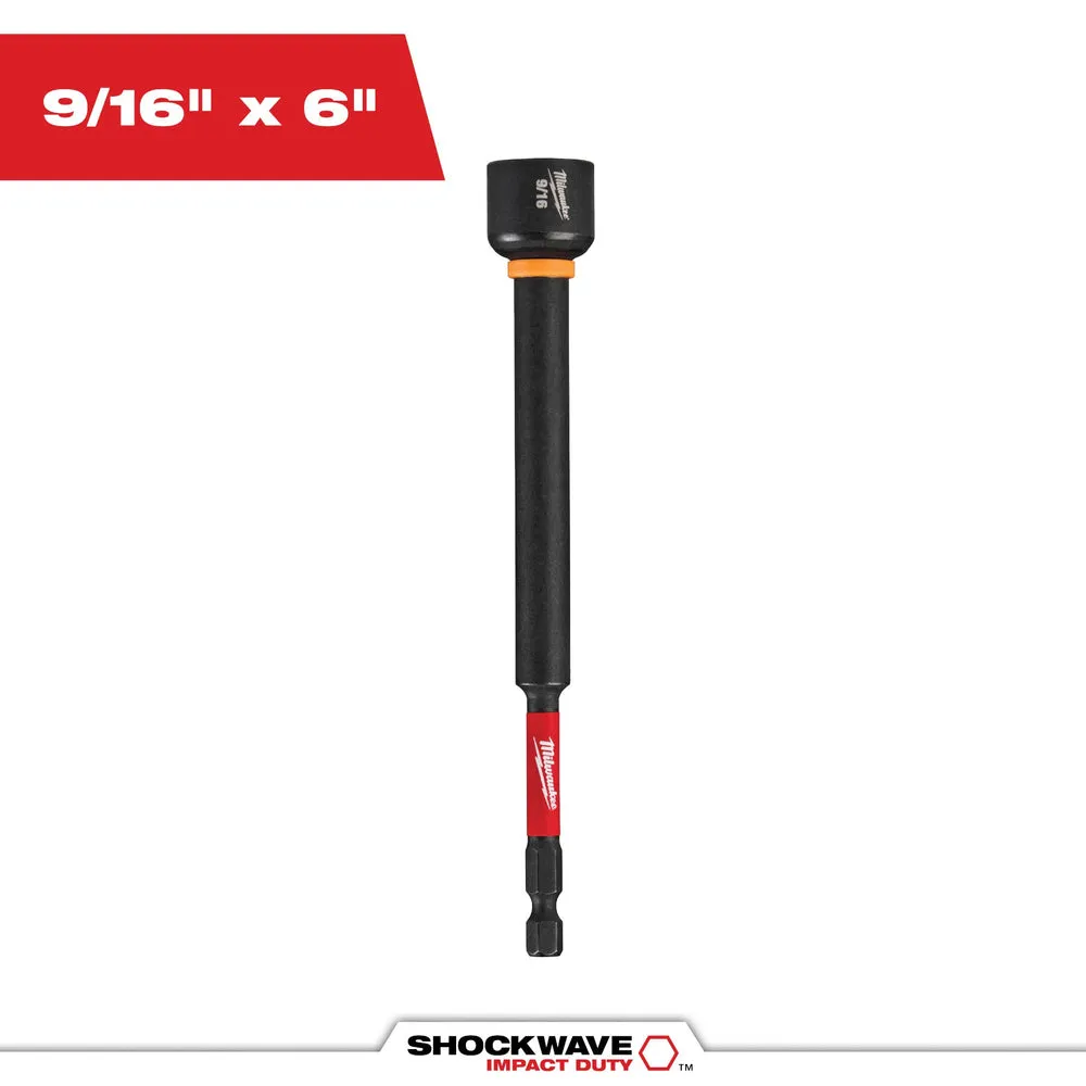 Milwaukee 49-66-4588 9/16″ x 6″ Magnetic Nut Driver – SHOCKWAVE Impact Duty