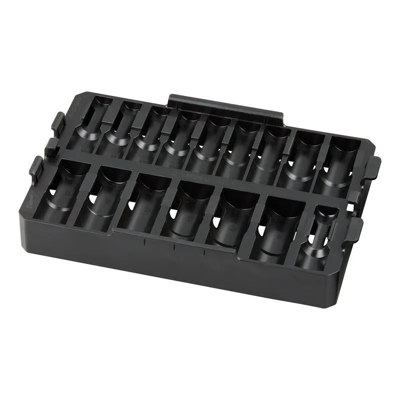 Milwaukee 49-66-6833 Impact Socket 1/2in Dr 16PC MM TRAY ONLY