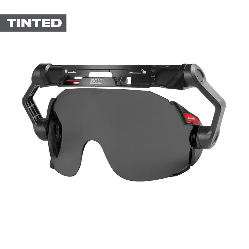 Milwaukee BOLT Series 48-73-1415 Dual Coat Lens Eye Visor, Tinted Lens, Black Frame, Anti-Scratch Lens, Polycarbonate