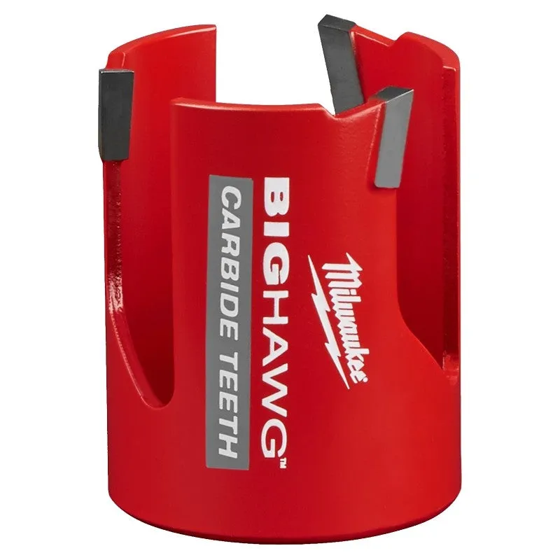 Milwaukee Big Hawg 49-56-9210 Hole Saw, 2-1/8 in Dia, 2-7/16 in D Cutting, 5/8-18 Arbor, 3 TPI