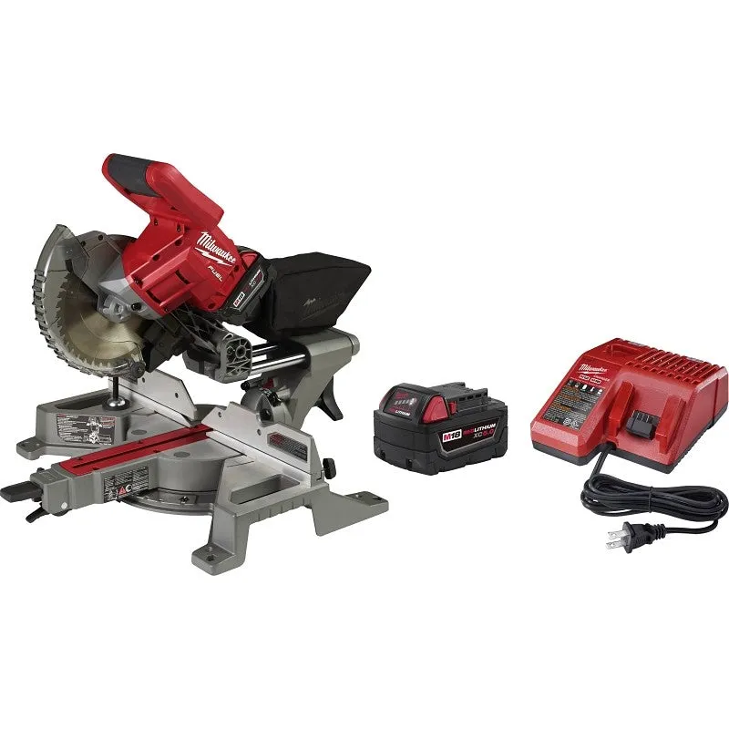 milwaukee m18 fuel 2733 21 miter saw kit battery 7 14 in dia blade 5000 rpm speed 48 deg max miter a