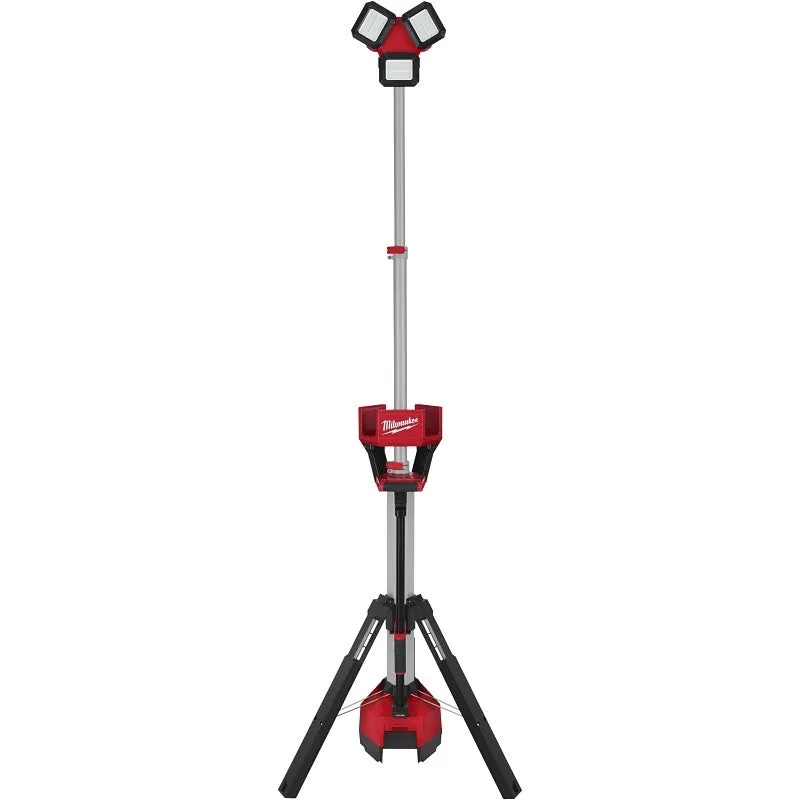 Milwaukee M18 ROCKET 2136-20 Tower Light/Charger, 1.3 A, 120 VAC, 18 VDC, Lithium-Ion Battery, LED Lamp, Black/Red