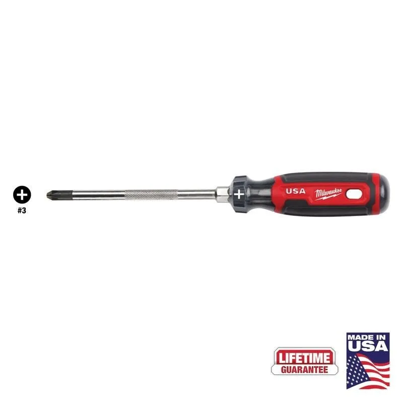 Milwaukee MT203 #3 Phillips 6in Cushion Grip Screwdriver (USA)