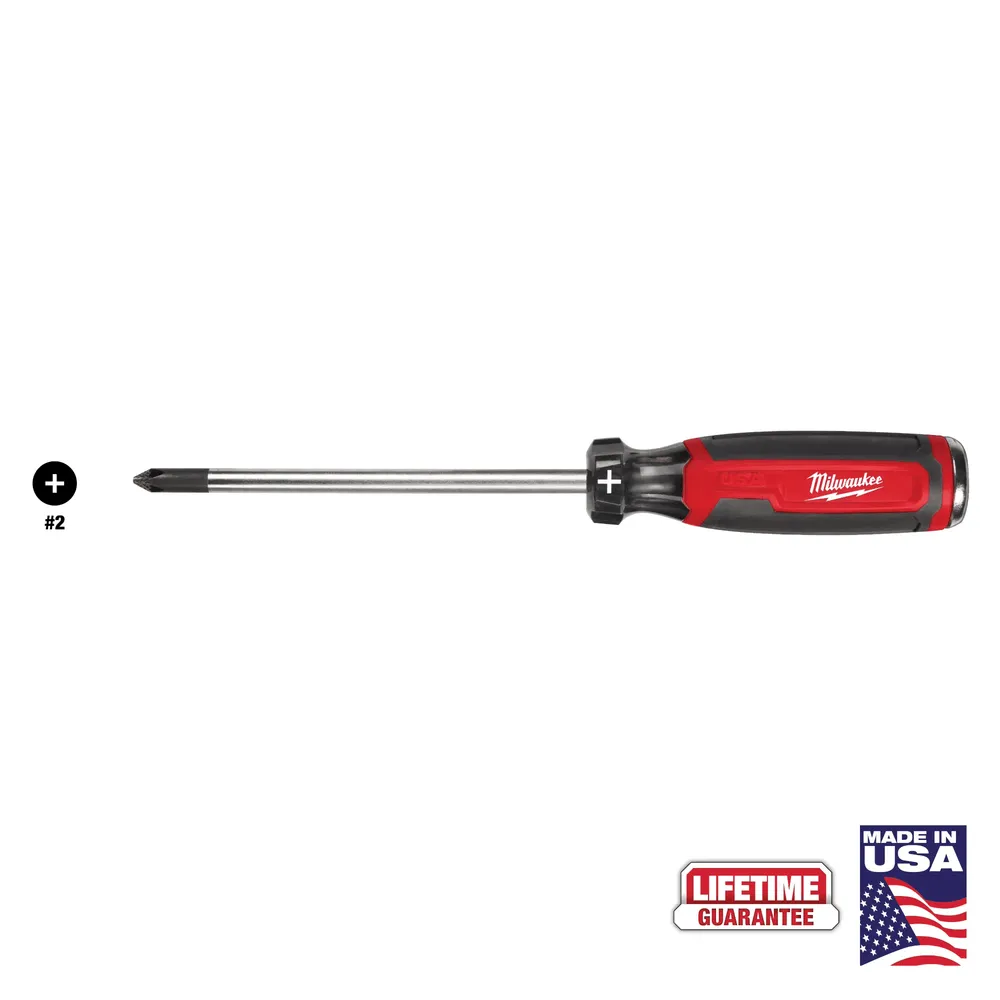 Milwaukee MT205 #2 Phillips 6″ Cushion Grip Demolition Screwdriver