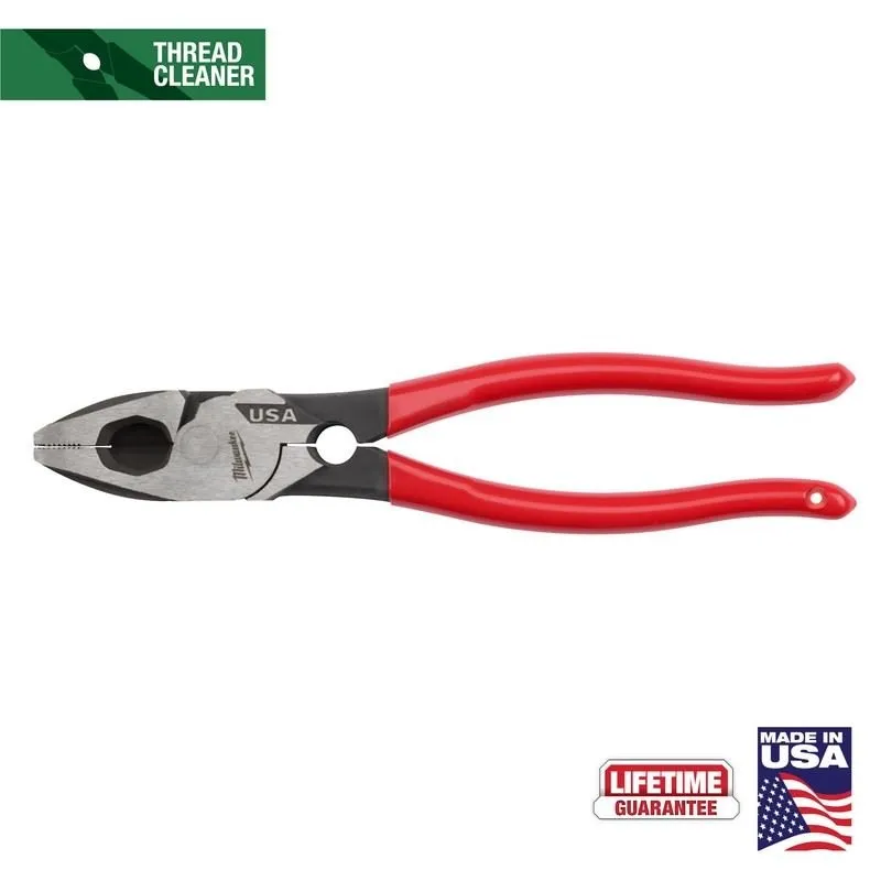 Milwaukee MT500T 9in Linemans Dipped Grip Pliers w/ Thread Cleaner (USA)